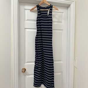 Striped blue and white sleeveless T-shirt dress size medium